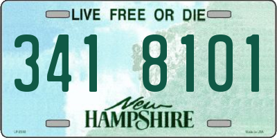 NH license plate 3418101