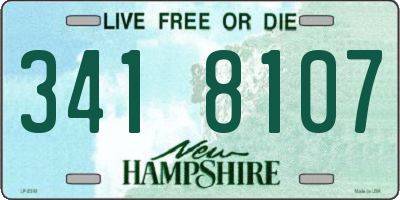 NH license plate 3418107