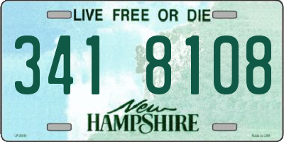 NH license plate 3418108
