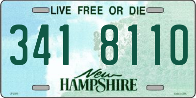 NH license plate 3418110