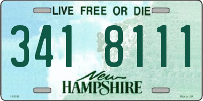 NH license plate 3418111