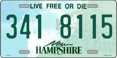NH license plate 3418115