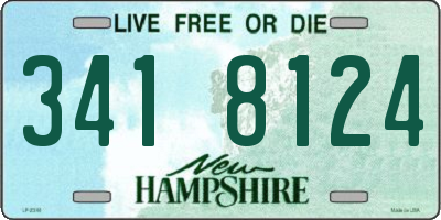 NH license plate 3418124