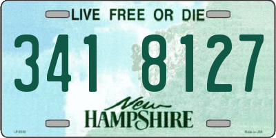 NH license plate 3418127