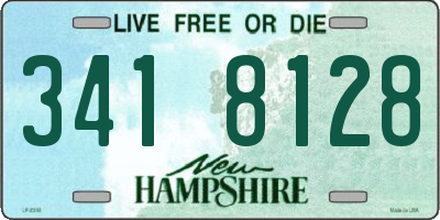 NH license plate 3418128