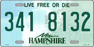 NH license plate 3418132