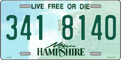 NH license plate 3418140