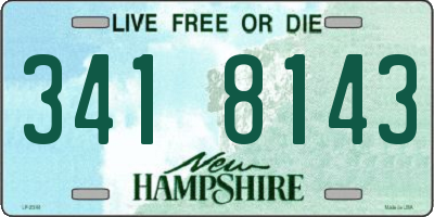 NH license plate 3418143