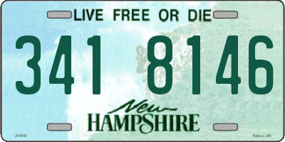 NH license plate 3418146