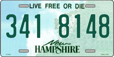 NH license plate 3418148