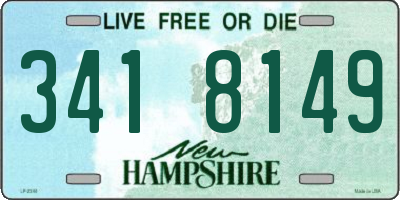 NH license plate 3418149