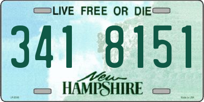 NH license plate 3418151