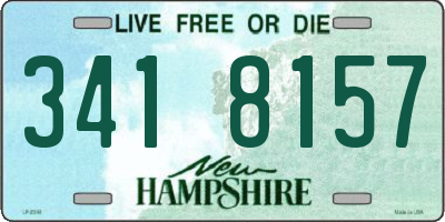 NH license plate 3418157