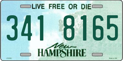 NH license plate 3418165