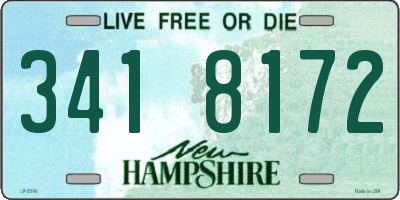NH license plate 3418172