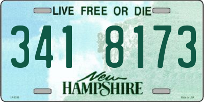 NH license plate 3418173
