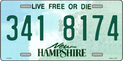 NH license plate 3418174