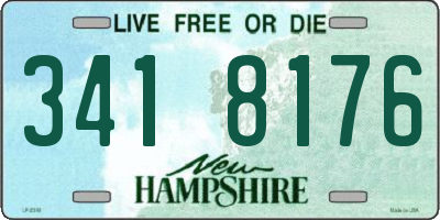 NH license plate 3418176