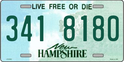 NH license plate 3418180