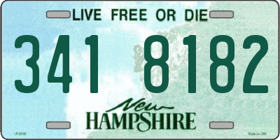 NH license plate 3418182