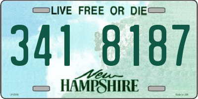 NH license plate 3418187