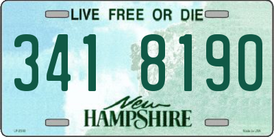 NH license plate 3418190