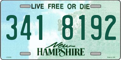 NH license plate 3418192