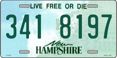 NH license plate 3418197