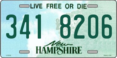 NH license plate 3418206
