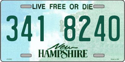 NH license plate 3418240