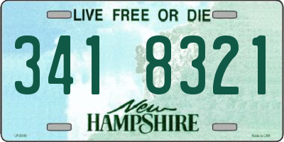 NH license plate 3418321