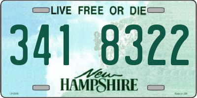 NH license plate 3418322