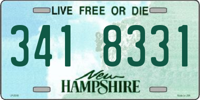 NH license plate 3418331