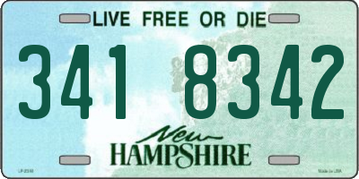 NH license plate 3418342