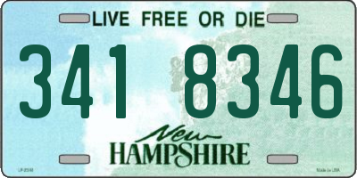 NH license plate 3418346