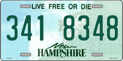 NH license plate 3418348