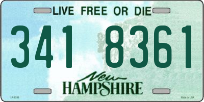 NH license plate 3418361
