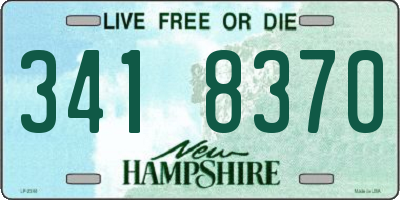 NH license plate 3418370