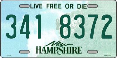 NH license plate 3418372