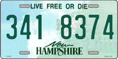 NH license plate 3418374