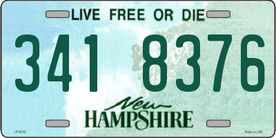 NH license plate 3418376