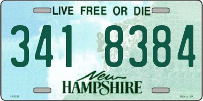 NH license plate 3418384