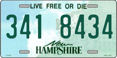 NH license plate 3418434