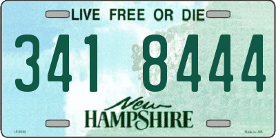 NH license plate 3418444
