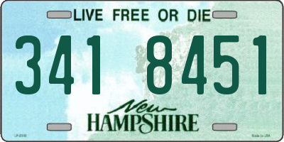 NH license plate 3418451
