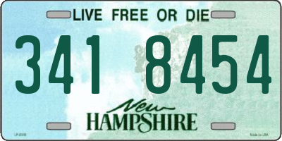 NH license plate 3418454