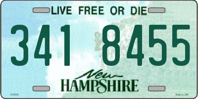 NH license plate 3418455