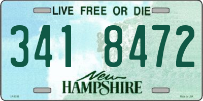 NH license plate 3418472