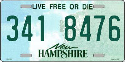 NH license plate 3418476