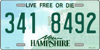 NH license plate 3418492